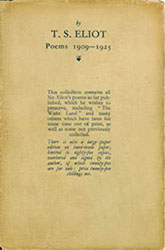 Eliot's Poems 1909–1925 first edition