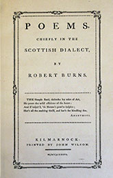 Kilmarnock edition, 1786, title page