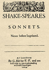 First edition of Shakespeare's Sonnets