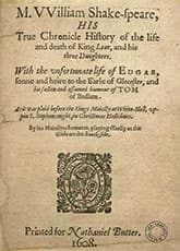 King Lear title page 1619