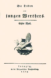 The Sorrows of Young Werther first edition title page